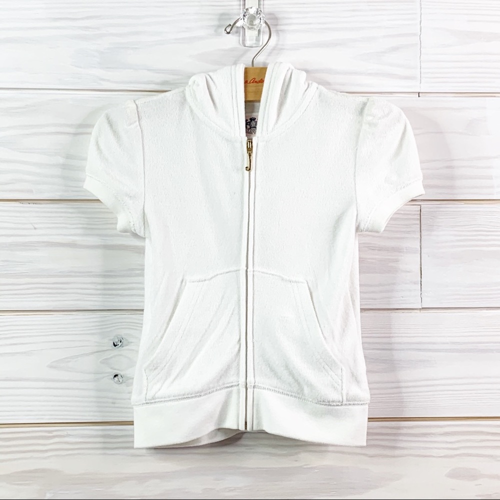 Juicy Couture Size S White Hoodie With Flamingos